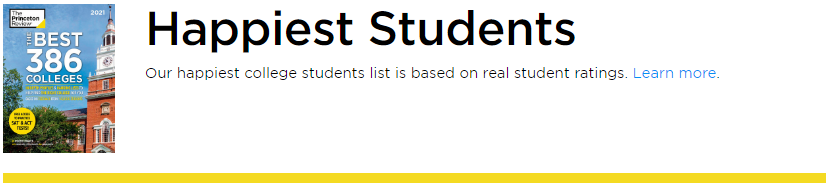 2021年《普林斯顿评论》美国大学排名发布，超全的选校清单在这里！  数据 美国名校 第11张