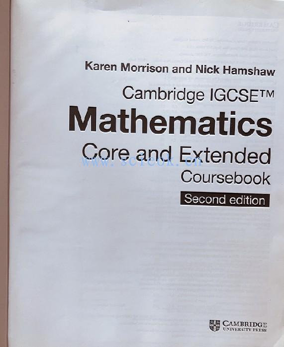 Cambridge IGCSE Mathematics core and extended coursebook  二手英文教材 第2张