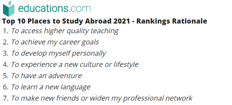 2021世界10佳留学国，英国教育质量第一，果然是你！  数据 第3张