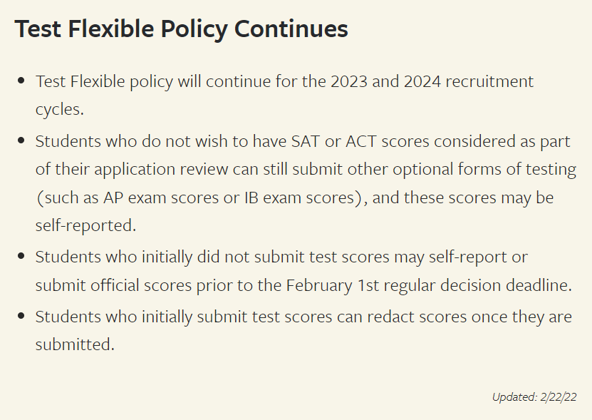 2022-23申请季美国大学标化政策--这些学校要求提交SAT/ACT成绩！  留学 第10张